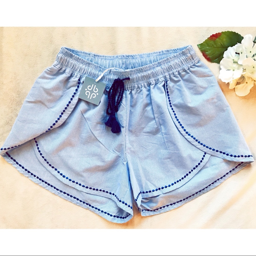 Pomegranate Striped Tulip Shorts